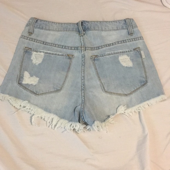 White washed distressed denim shorts - Picture 2 of 2